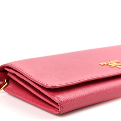 Prada Saffiano Wallet on Chain Peonia 9 of 13