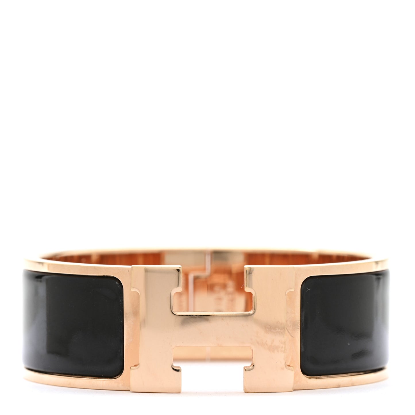 Enamel Wide Clic Clac H Bracelet PM Black