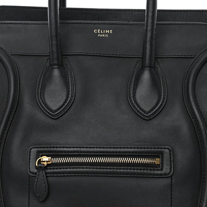 Celine Smooth Calfskin Mini Luggage Black 8 of 15
