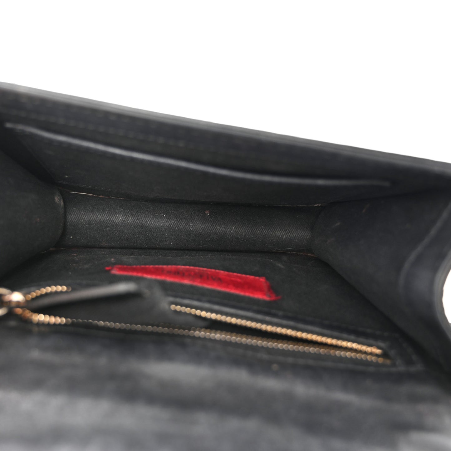 Patent Small Glam Lock Rockstud Flap Black