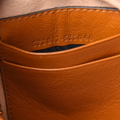 Gucci Vintage Effect Calfskin Matelasse Diagonal Mini Torchon GG Marmont 2.0 Bucket Bag Cognac 8 of 11