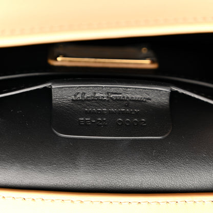 Salvatore Ferragamo Calfskin Studded Mini Vara Bow Crossbody Bag Camel 6 of 11