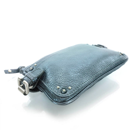 Chloe Leather Paddington Clutch Metallic Pewter 4 of 6