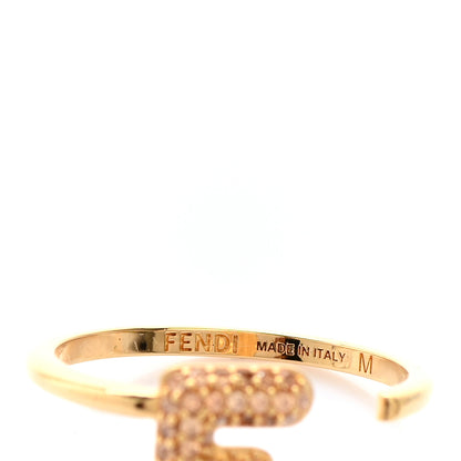 Fendi Metal Crystal F is Fendi Ring 5.5 Gold Silver 7 of 9