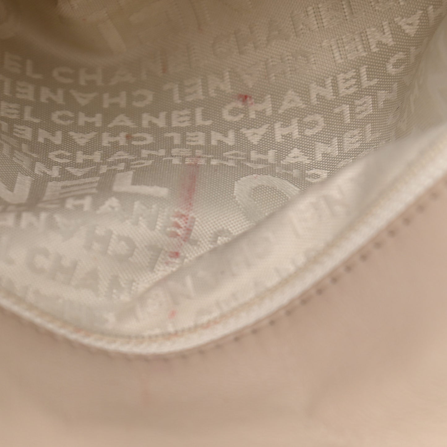 Lambskin Chain Single Flap Beige