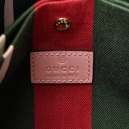 Gucci GG Supreme Monogram Emblem Mini Bucket Bag Pink 5 of 9