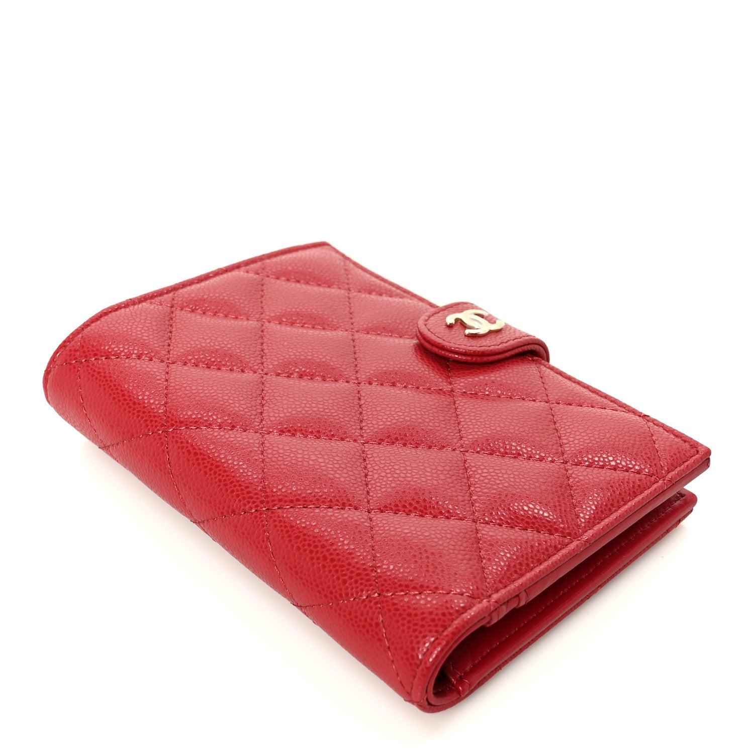 Chanel Caviar Quilted Passport Holder Red 4 of 10