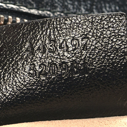 Gucci Vintage Effect Calfskin Matelasse Diagonal Striped Small Torchon GG Marmont Shoulder Bag Black Beige 7 of 10