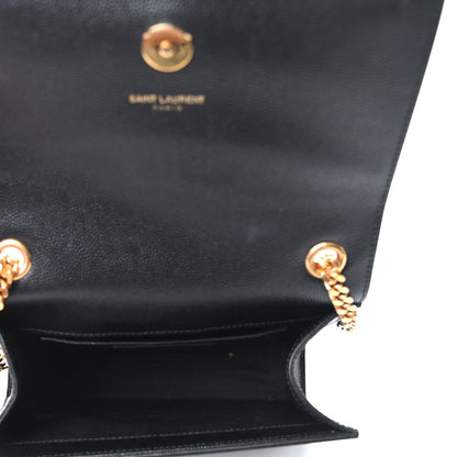 Saint Laurent Grain De Poudre Small Monogram Kate Satchel Black 5 of 10