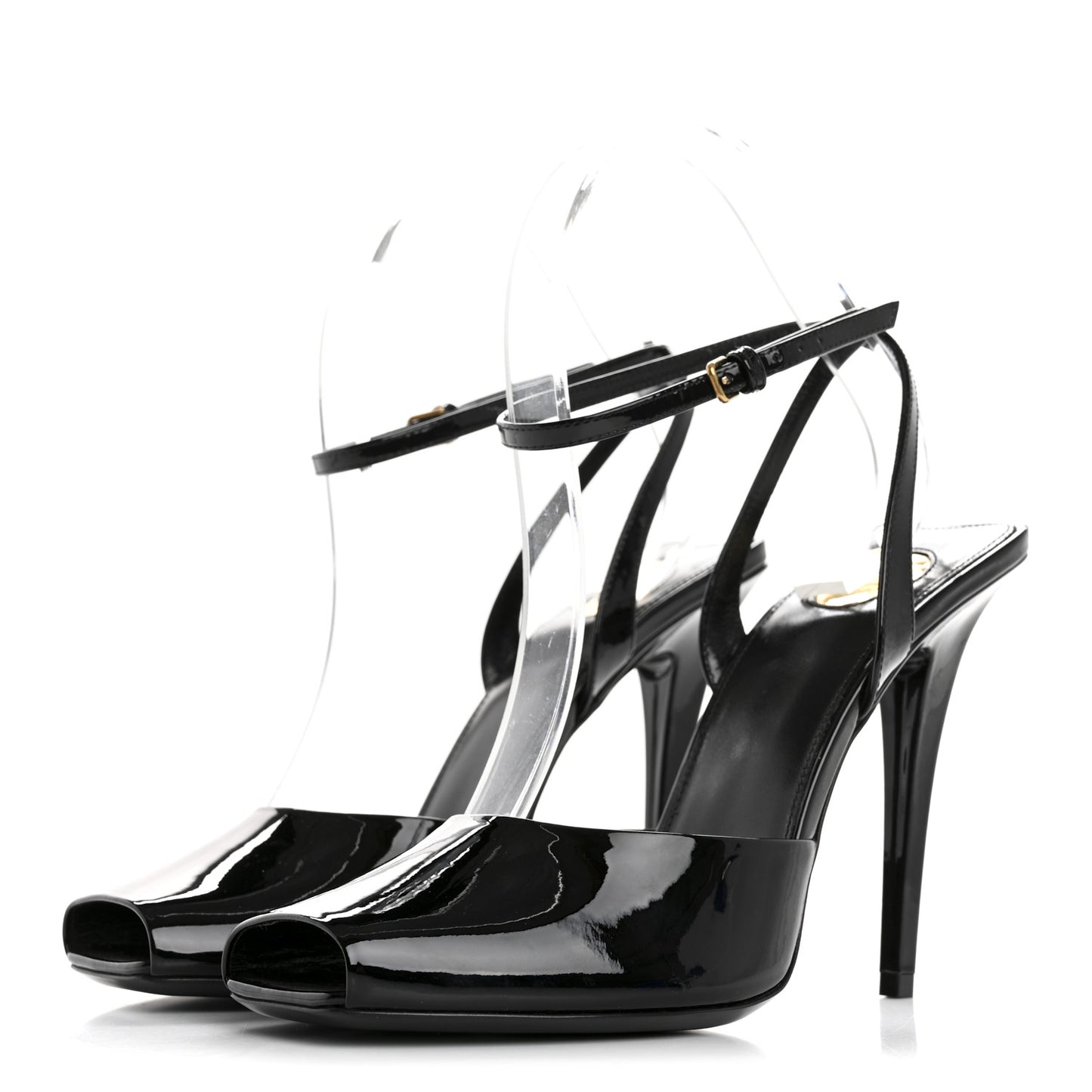 Patent Calfskin La Scandale 110 Sandals 38.5 Black