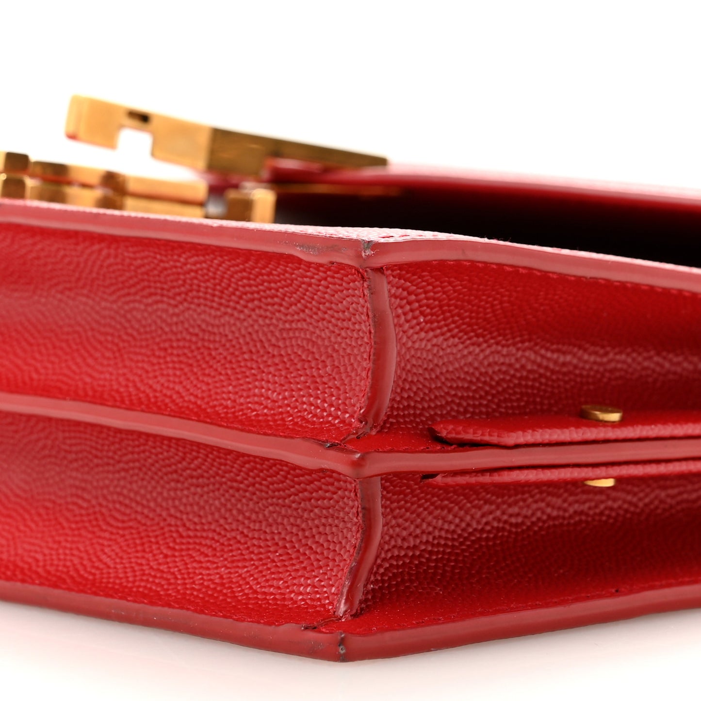 Grain De Poudre Monogram Cassandra Clasp Bag Red