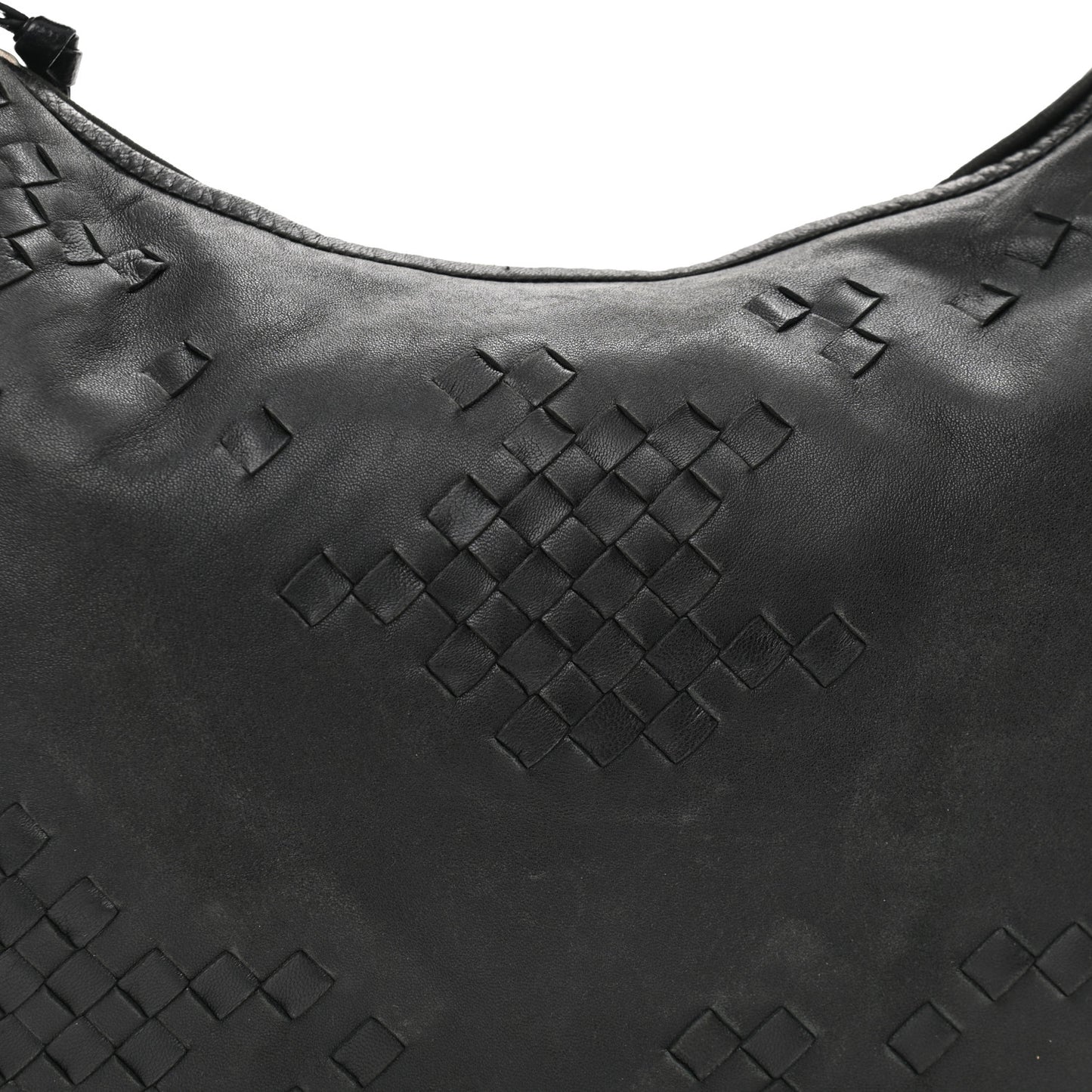Nappa Intrecciato Medium Veneta Hobo Black