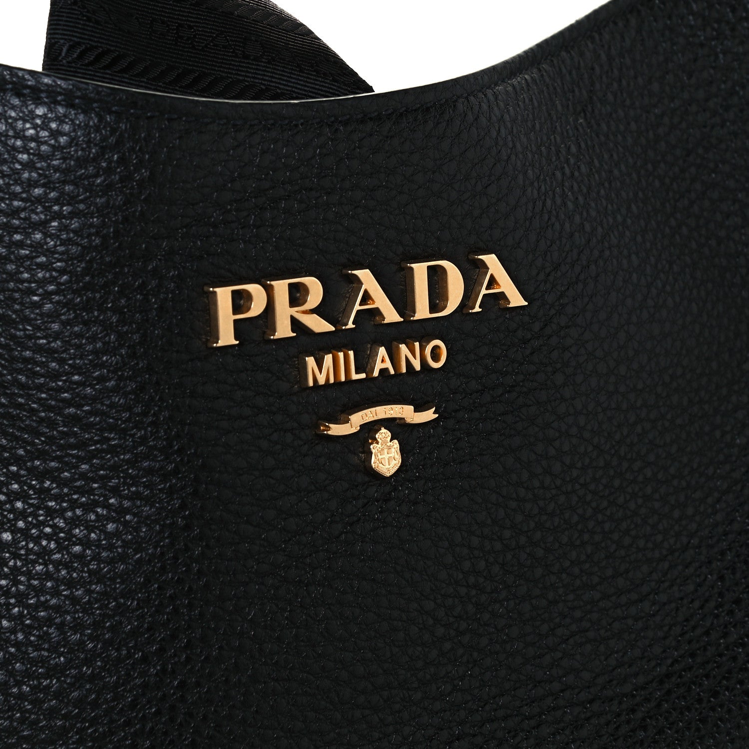 Prada Vitello Daino Hobo Messenger Bag Black 8 of 11
