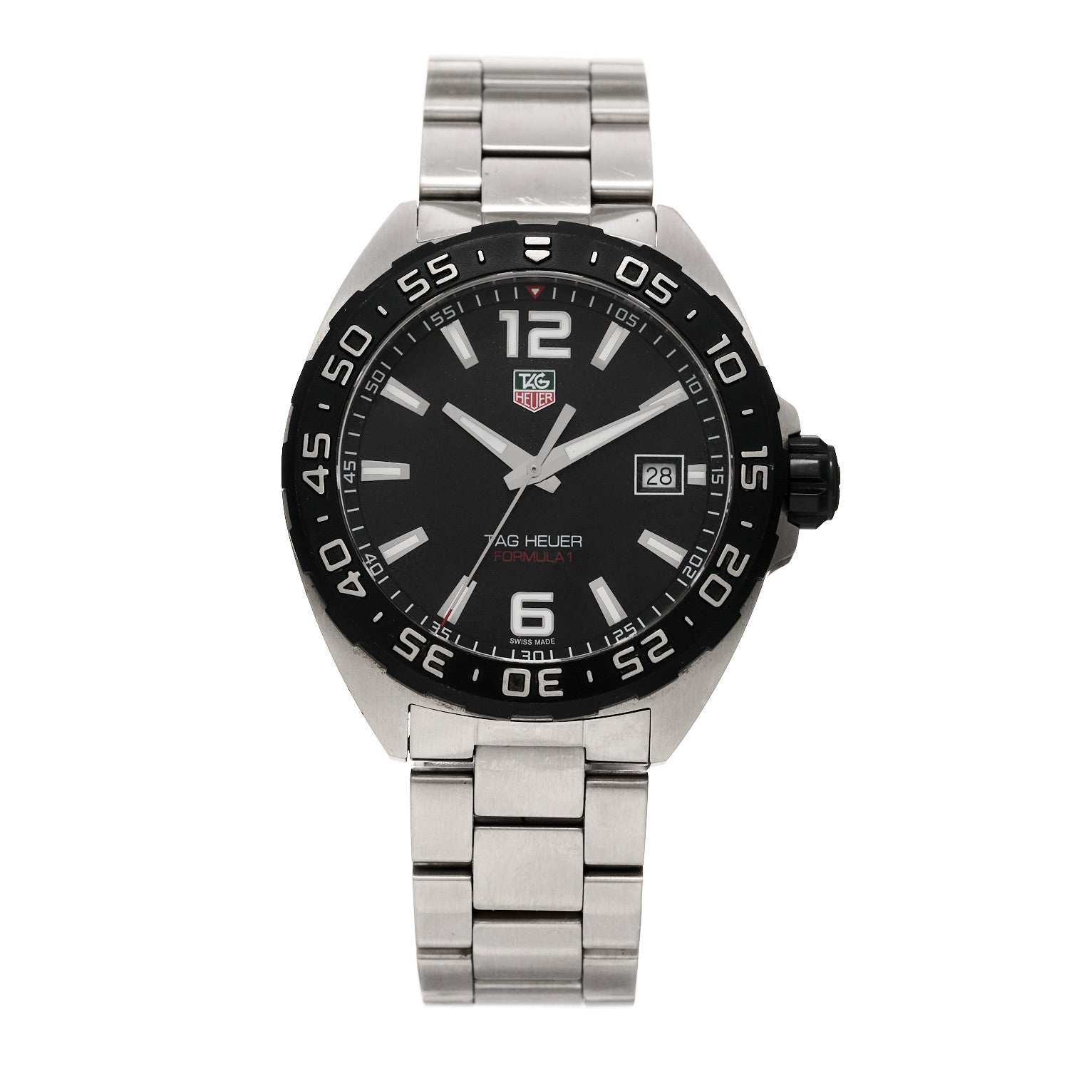 Tag Heuer Stainless Steel 41mm Formula 1 Quartz Watch Black WAZ1110 1 of 5
