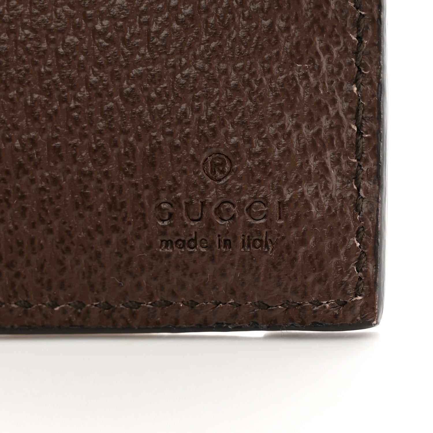 Gucci GG Supreme Monogram Textured Dollar Calfskin Web Ophidia Overlay Zip Around Card Case Wallet Beige Ebony New Acero 6 of 8