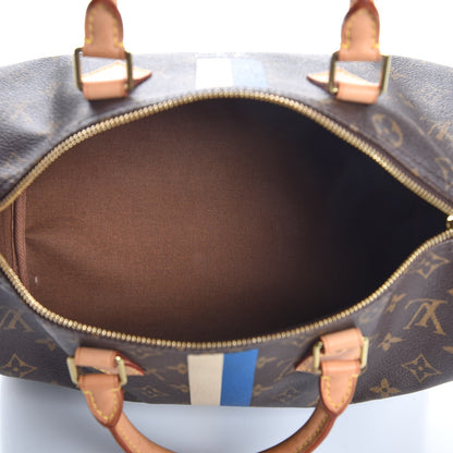 Louis Vuitton Monogram My LV Heritage Speedy 30 Blue De France Ivory 5 of 11