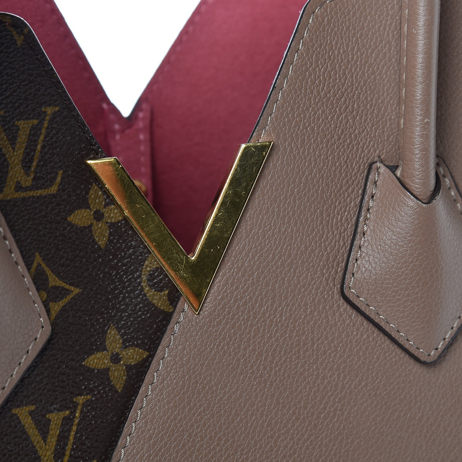 Louis Vuitton Calfskin Monogram Kimono Tote Taupe Glace 8 of 12