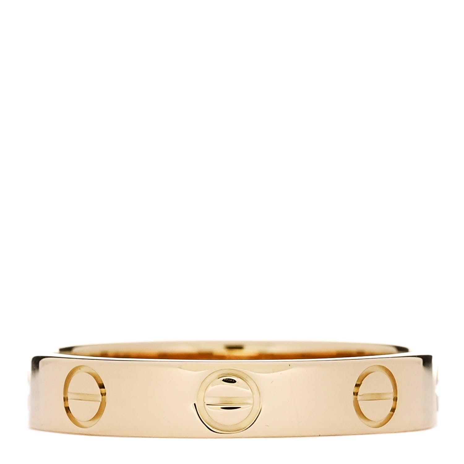 Cartier 18K Yellow Gold 3.5mm LOVE Wedding Band Ring 53 6.5 3 of 5