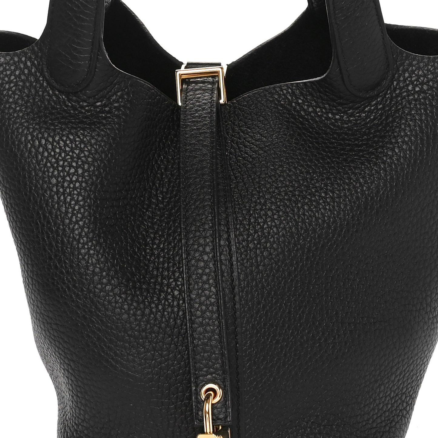 Taurillon Clemence Picotin Lock 18 PM Black