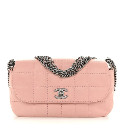 Chanel Lambskin Quilted Chocolate Bar 4 Chain Flap Pink 1 of 11