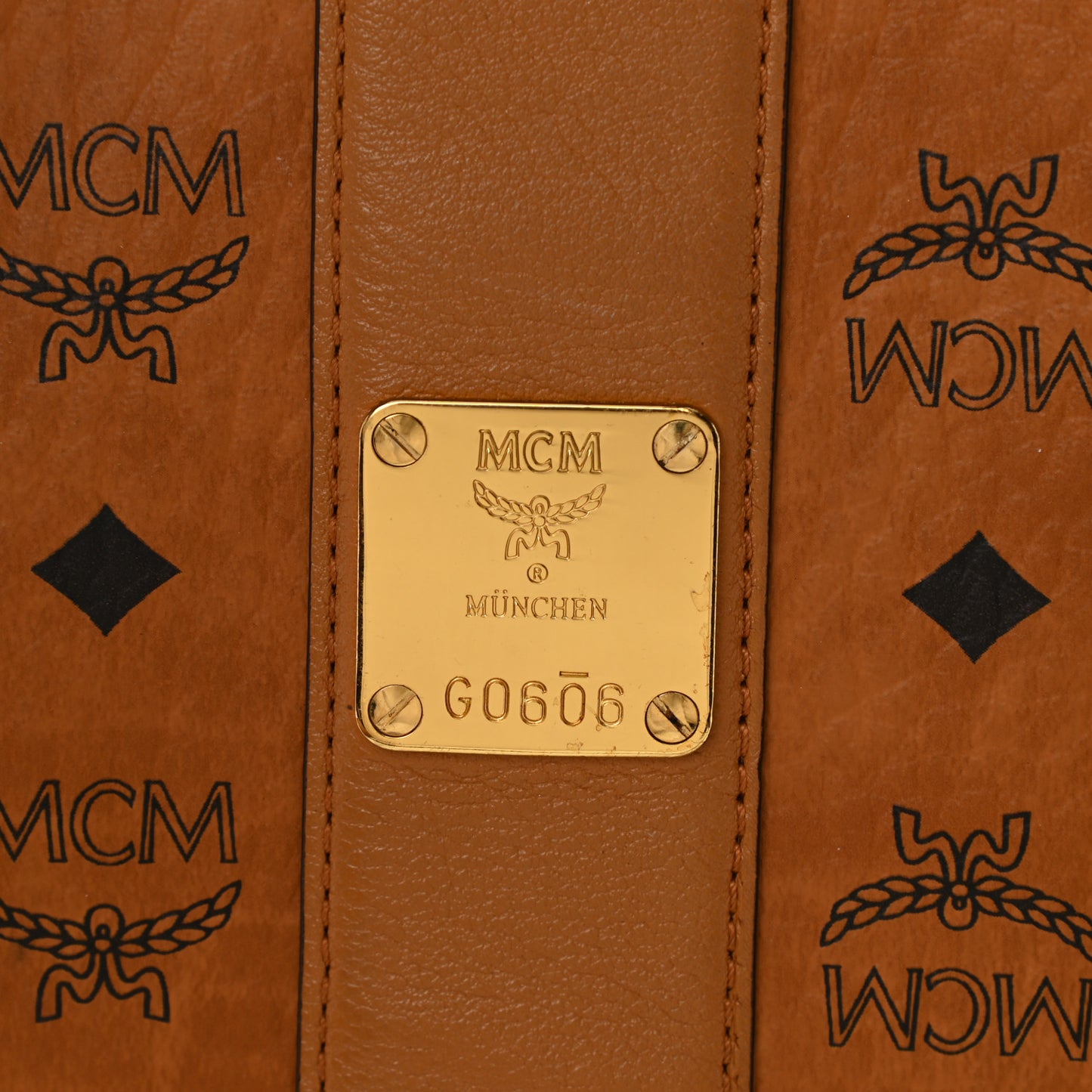 Visetos Medium Project Reversible Shopper Tote Cognac