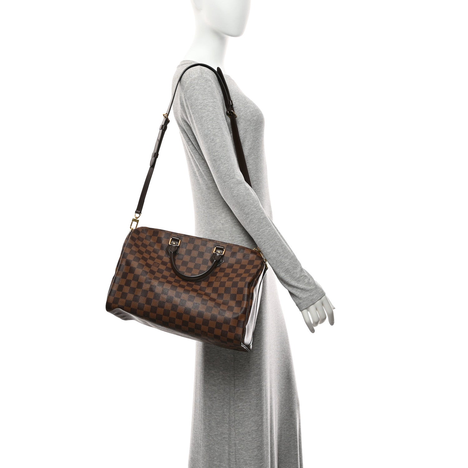 Louis Vuitton Damier Ebene Speedy Bandouliere 35 2 of 10