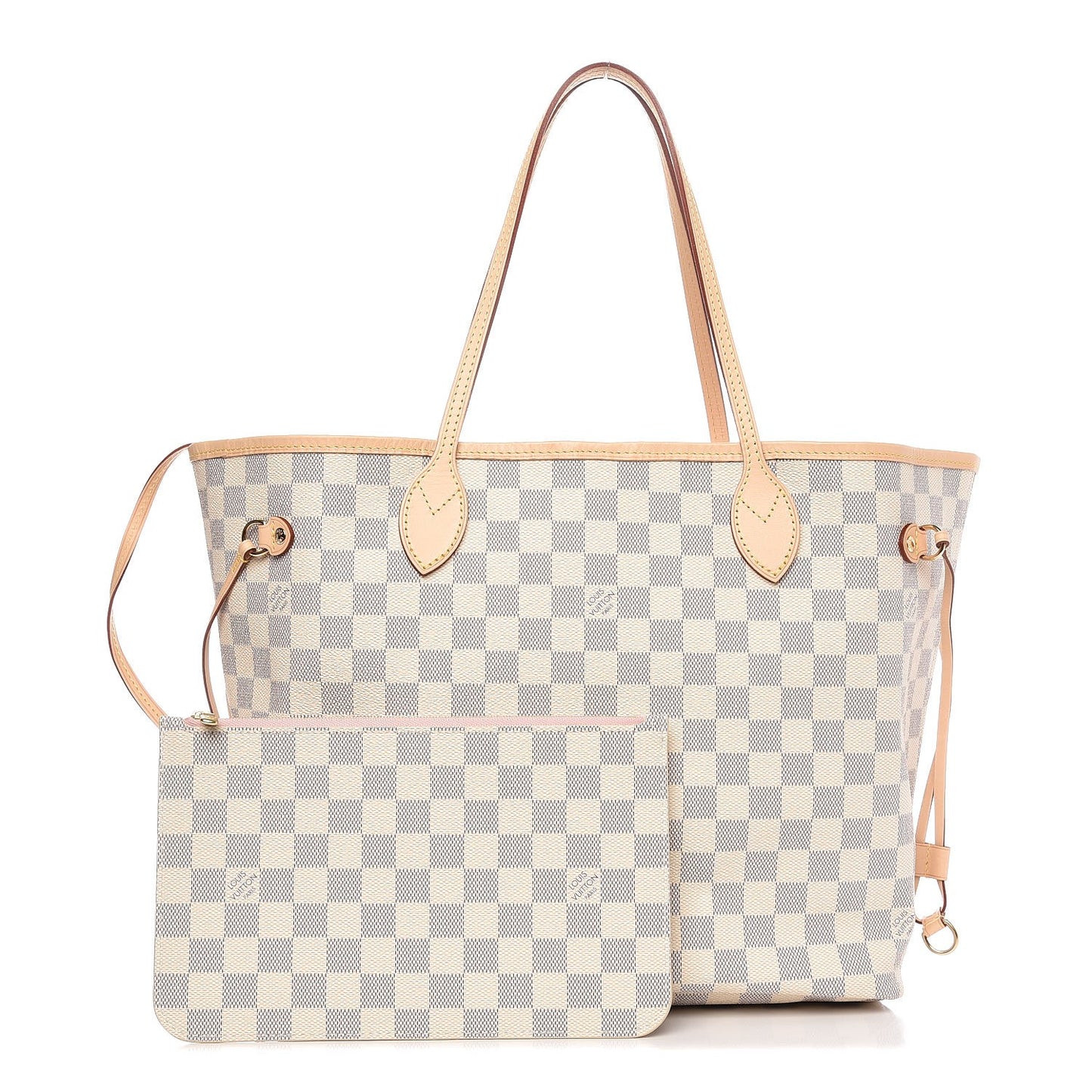 Damier Azur Neo Neverfull MM Rose Ballerine