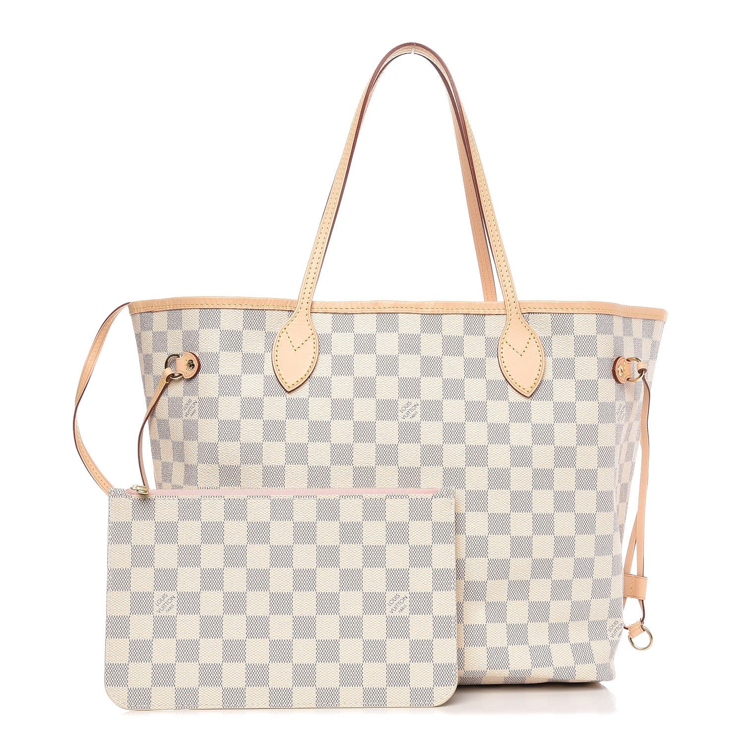 Louis Vuitton Damier Azur Neo Neverfull MM Rose Ballerine 1 of 9