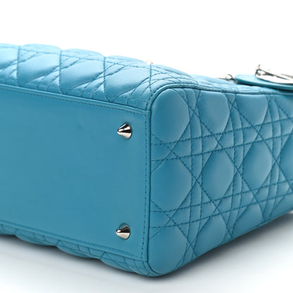 Christian Dior Lambskin Cannage Medium Lady Dior Light Blue 10 of 10