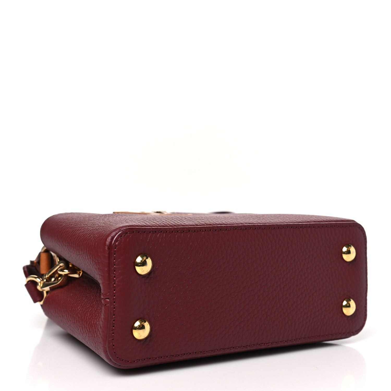 Louis Vuitton Taurillon Ostrich Mini Capucines Griotte Red Honey 4 of 9