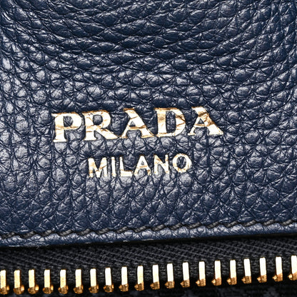 Prada Vitello Daino Pocket Shopping Tote Baltico 6 of 11