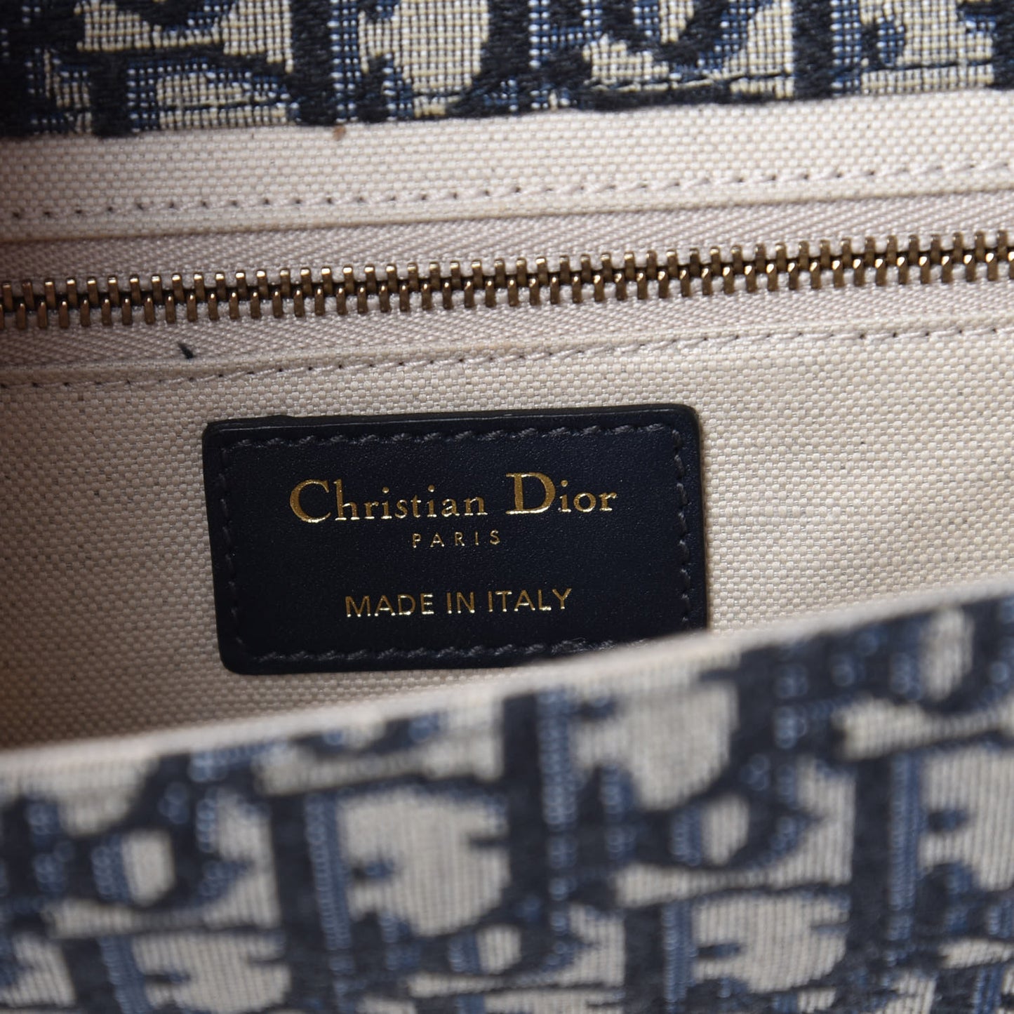 Oblique Small DiorAddict Flap Bag Navy Blue
