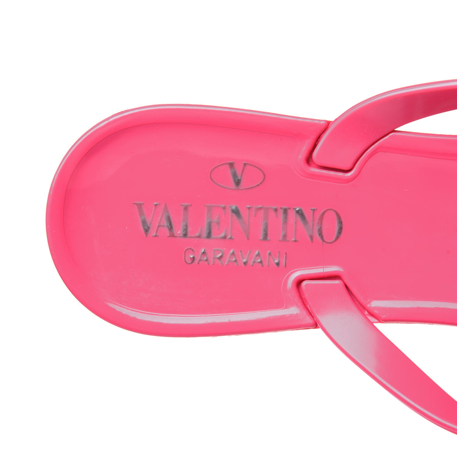 Valentino Garavani PVC Jelly Rockstud Bow Thong Sandals 37 Pink 7 of 9