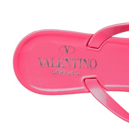 Valentino Garavani PVC Jelly Rockstud Bow Thong Sandals 37 Pink 7 of 9