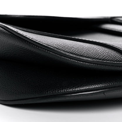 Christian Dior Calfskin Saddle Bag Black 10 of 13