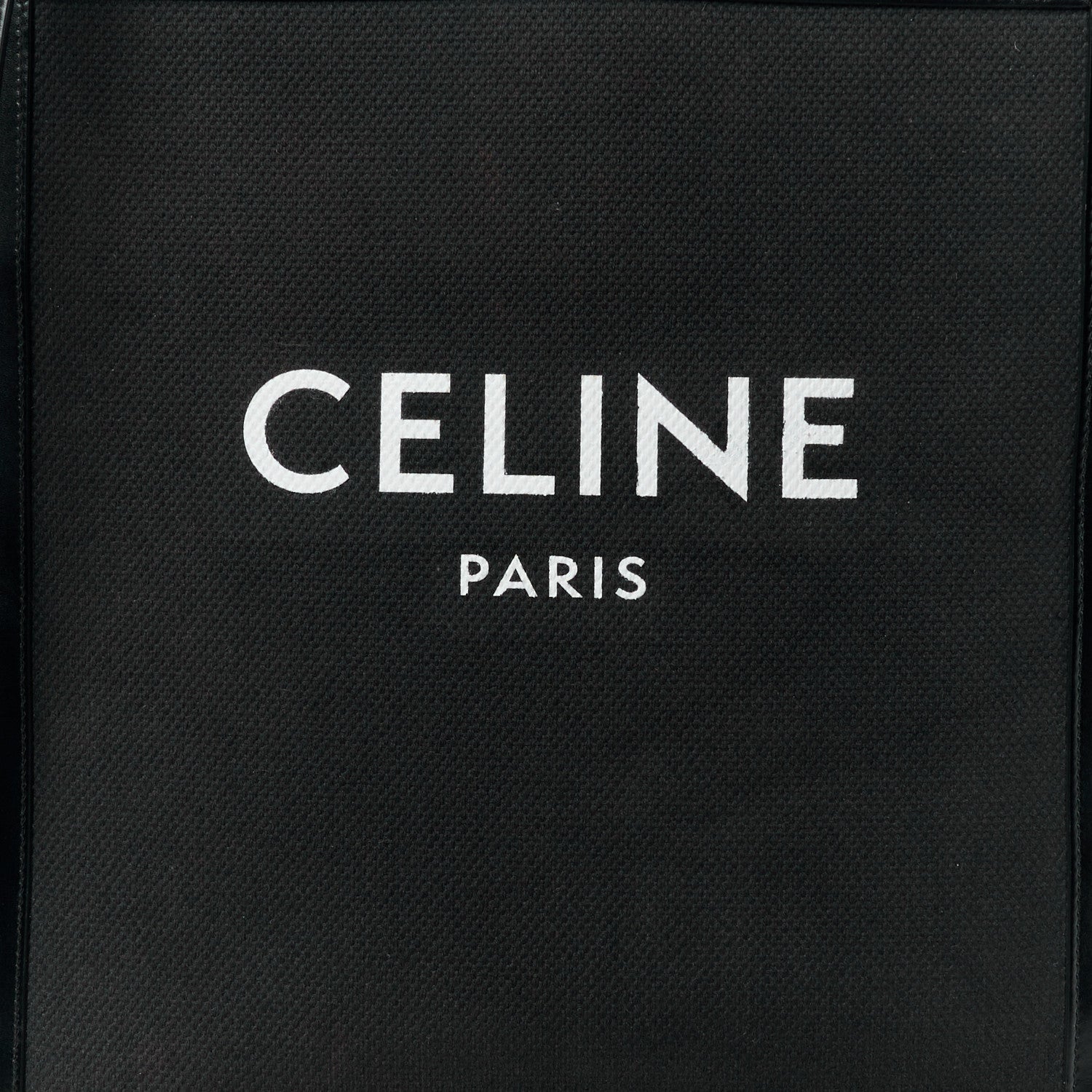Celine Canvas Calfskin Small Vertical Cabas Black 8 of 11