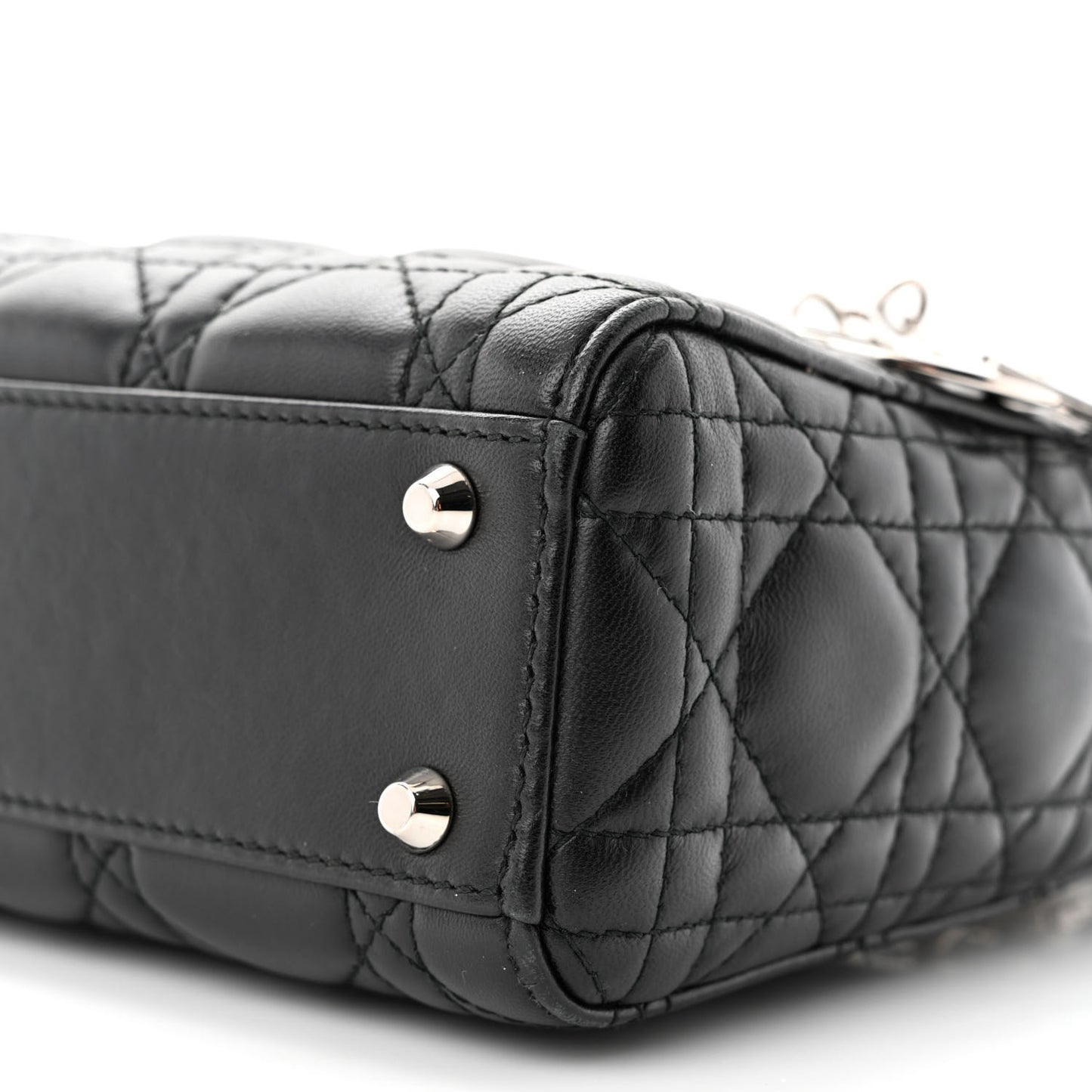 Lambskin Cannage Mini Lady Dior Black