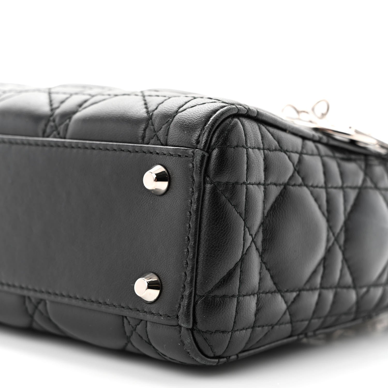Christian Dior Lambskin Cannage Mini Lady Dior Black 10 of 10