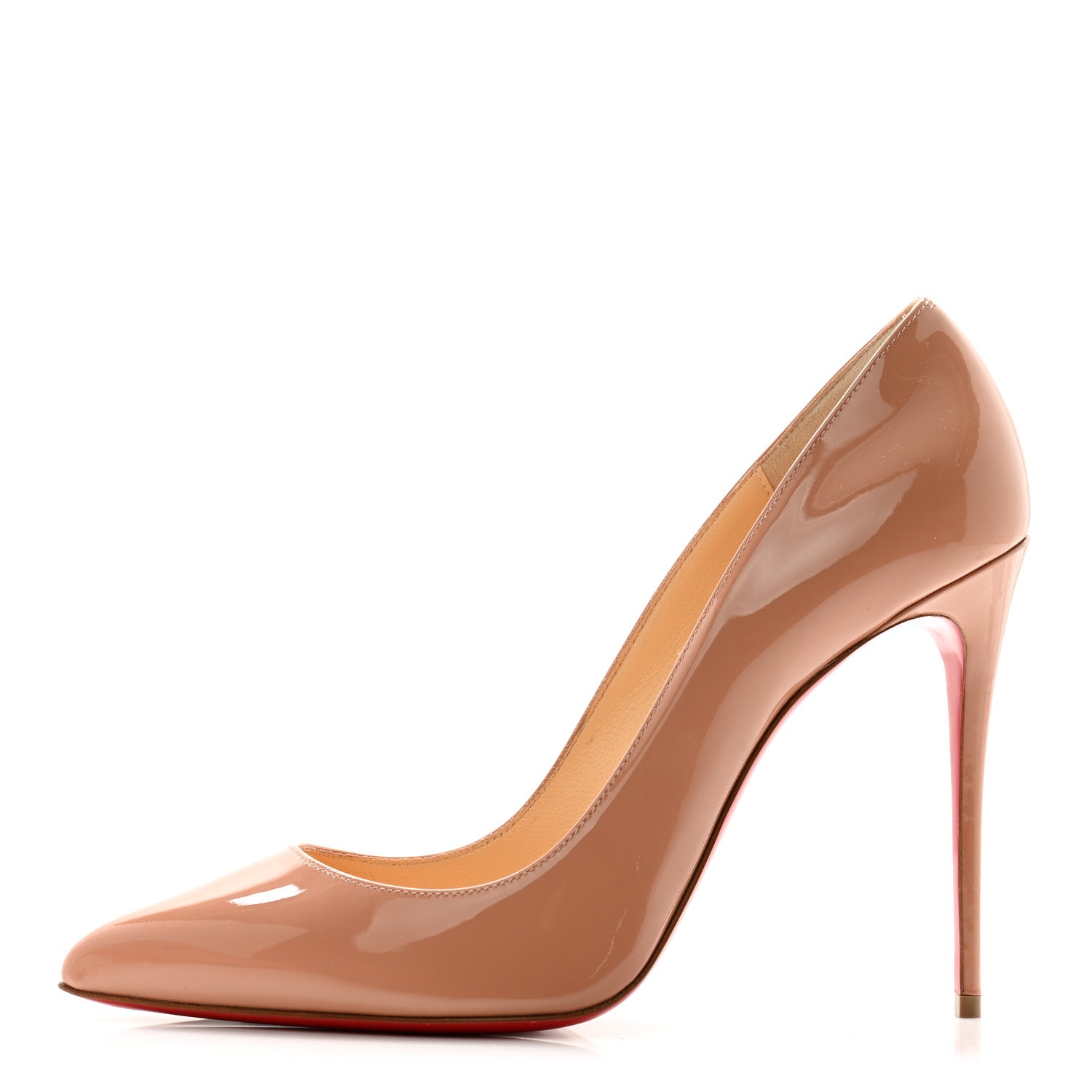 Christian Louboutin Patent Pigalle Follies 100 Pumps 41 Nude 1 of 11