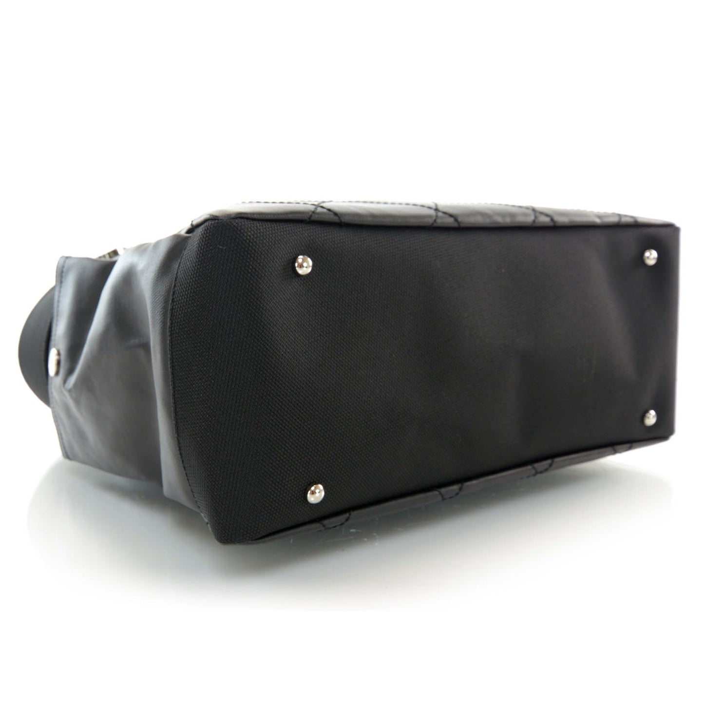 Coated Canvas Large Paris Biarritz Tote Black