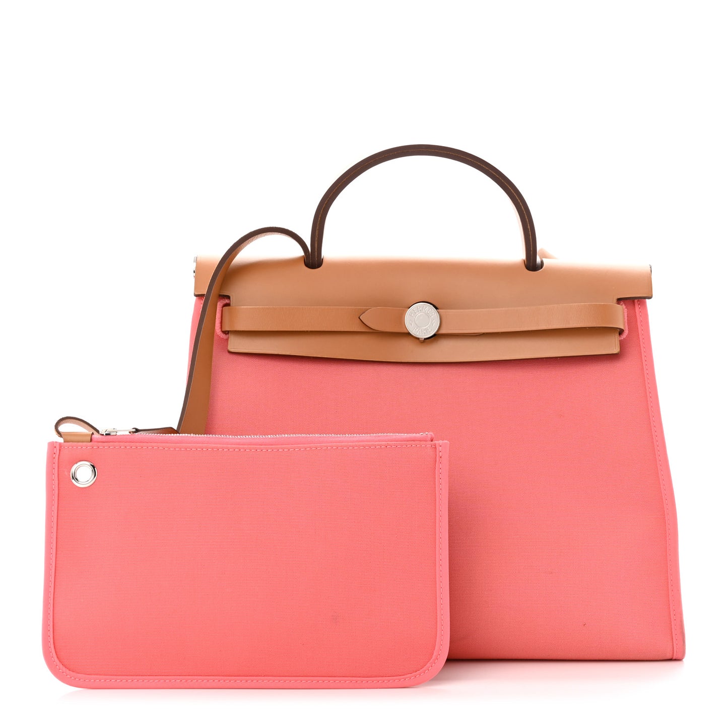 Vache Hunter Toile Herbag Zip 31 PM Rose Azalee Natural