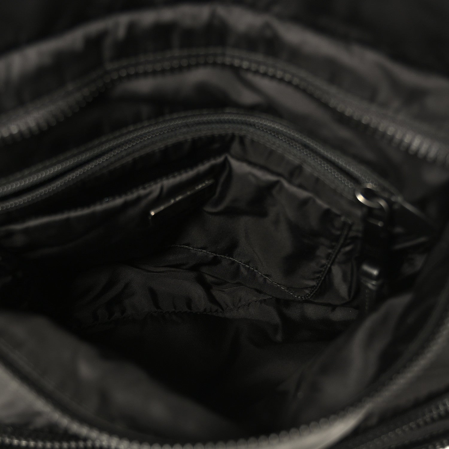 Prada Tessuto Nylon Logo Messenger Bag Black 5 of 9