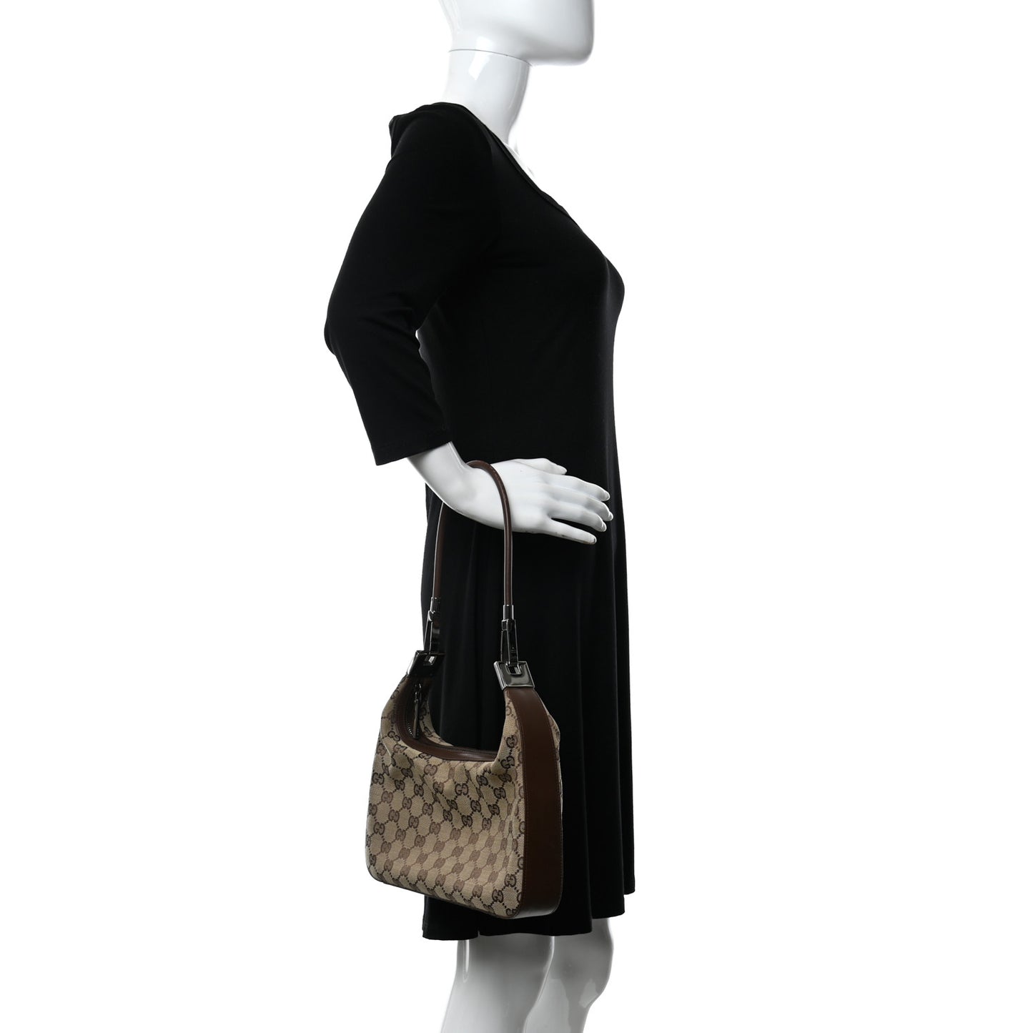 Monogram GG Small Clasp Hobo Brown