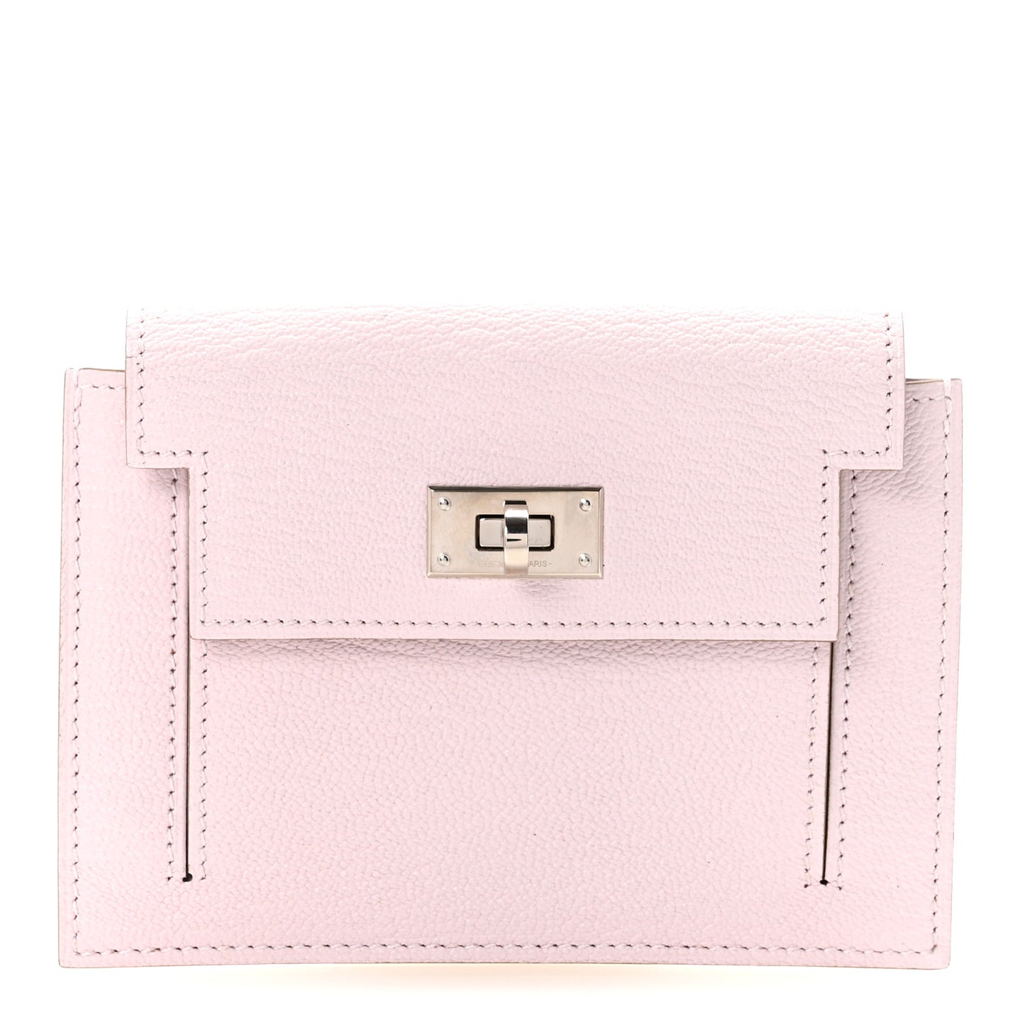 Chevre Mysore Kelly Pocket Compact Wallet Mauve Pale
