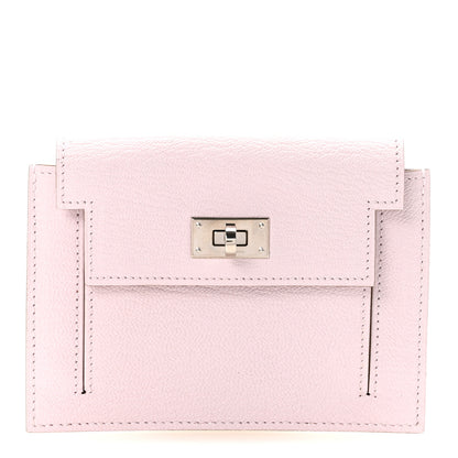 Hermes Chevre Mysore Kelly Pocket Compact Wallet Mauve Pale 1 of 7