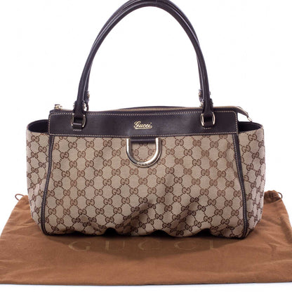 Gucci Monogram D Gold Tote Ebony 9 of 9