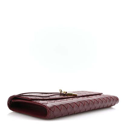 Bottega Veneta Nappa Intrecciato Long Andiamo Top Handle Clutch Barolo 4 of 10