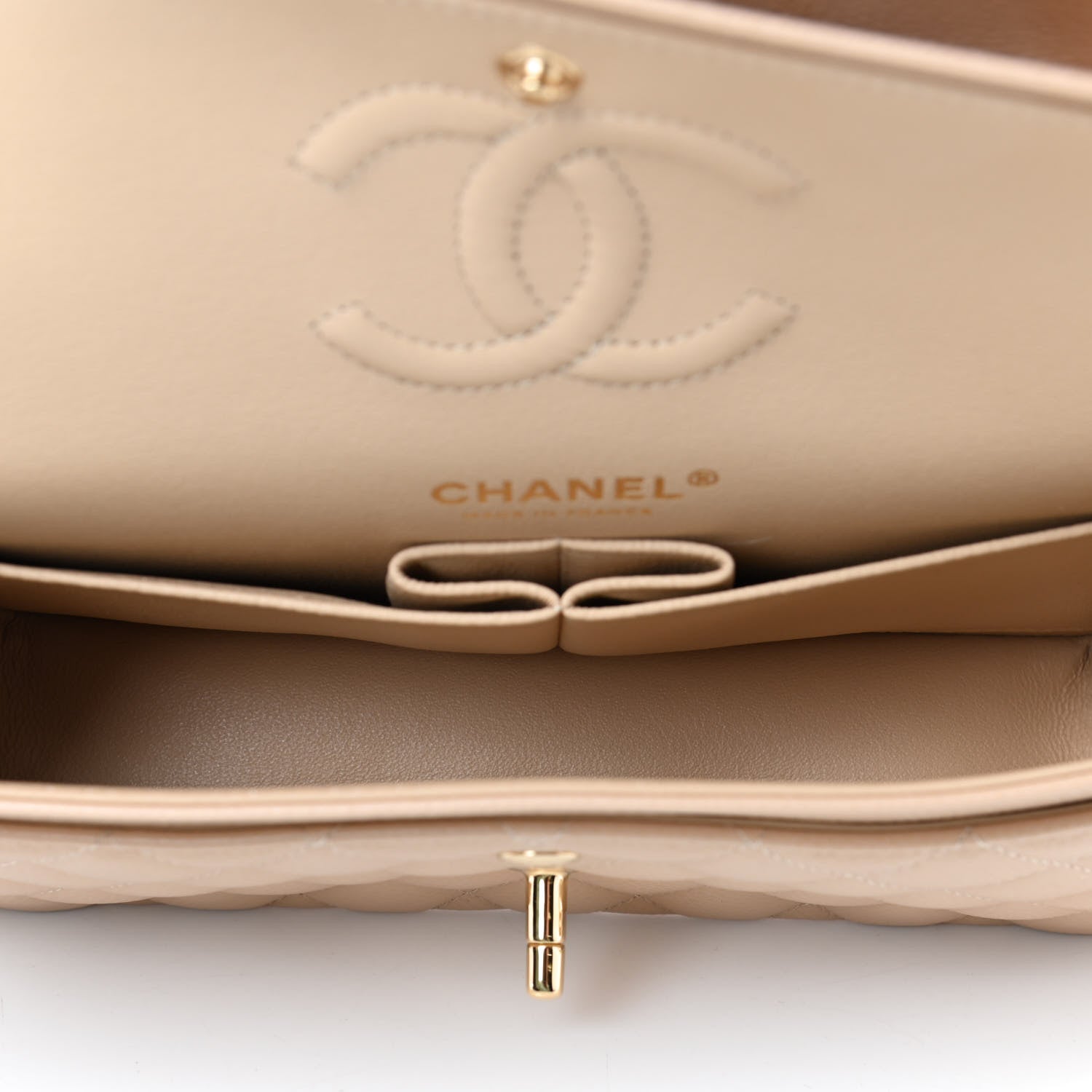 Chanel Caviar Quilted Small Double Flap Beige 4 of 4