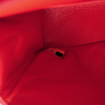 Chanel Crackled Patent Calfskin Puzzle 2.55 Reissue East West Flap Red 8 of 8