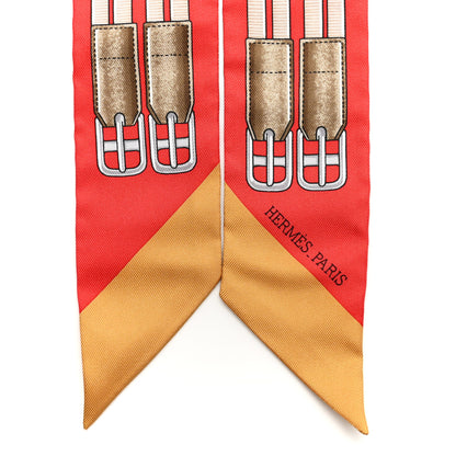 Hermes Silk Jumping Twilly Rouge Vif Caramel 2 of 4